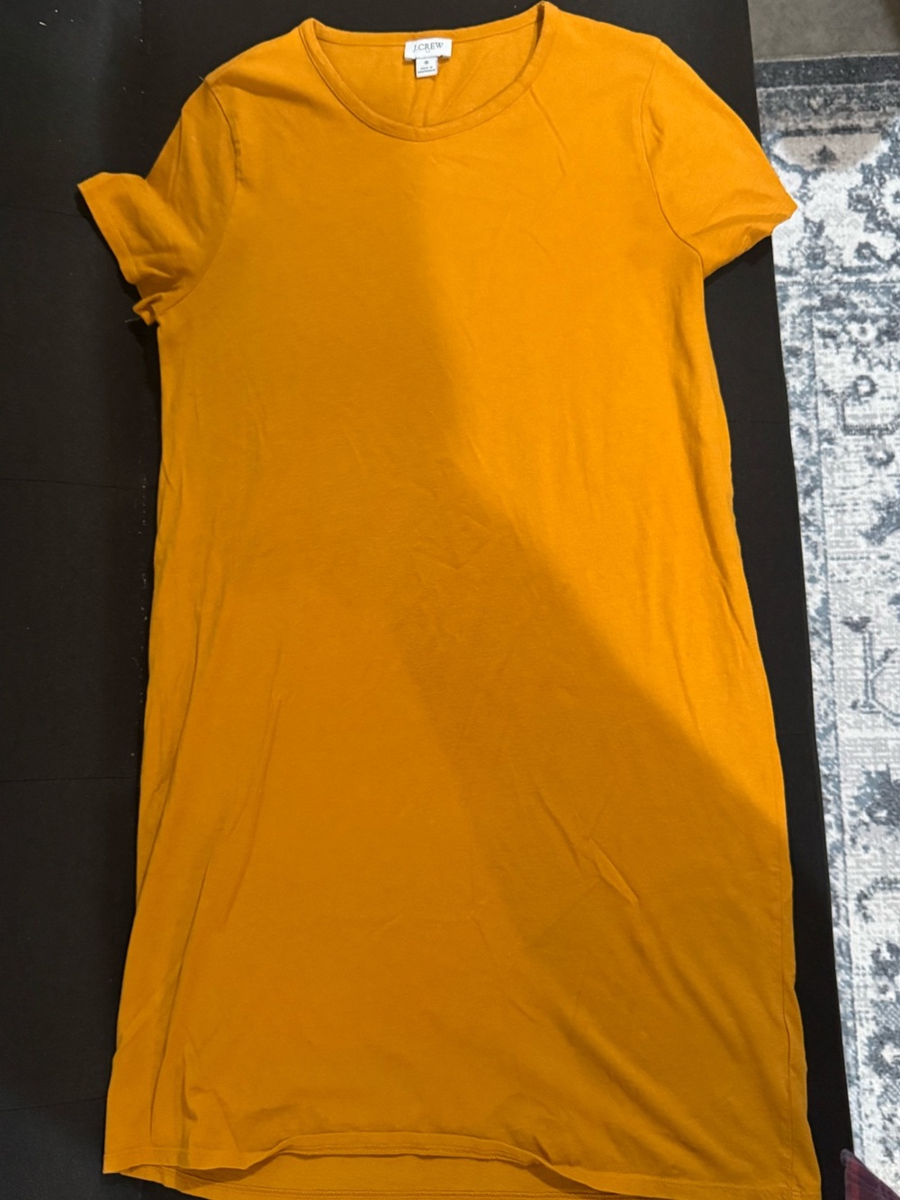 J. Crew Mustard/Orange T-Shirt Dress